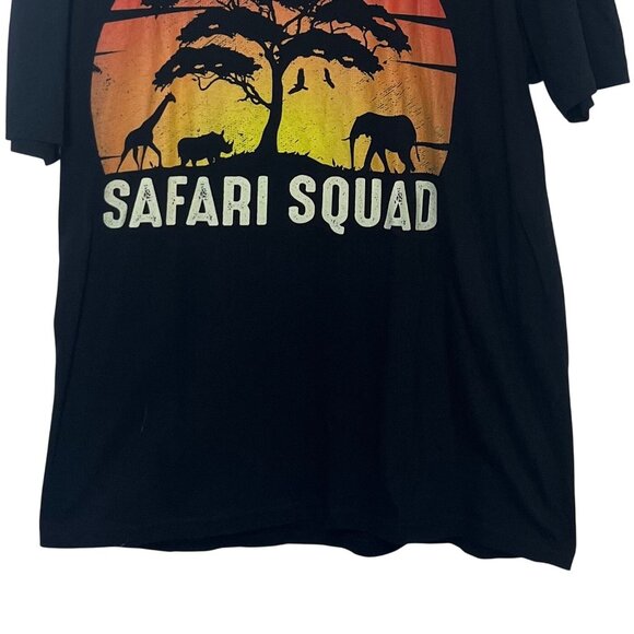 Safari Squad Tshirt Mens Large Black New Gildan Softstyle Cotton Sumer - Picture 4 of 10